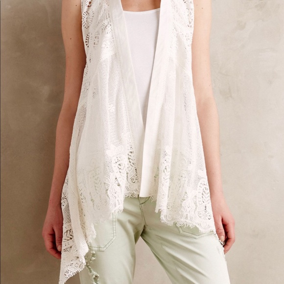 Anthropologie - Meadow Rue Lace Vest - Picture 1 of 6